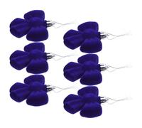 JOINPAYA 6 Pezzi Fiocco di Velluto Piccolo Pallino Blu | Rivestimento Floccato, Tocco Morbido e Liscio, Leggero da Appendere, per Casa e Confezioni Regalo