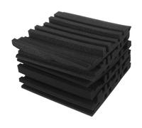 JOINPAYA 6 Pezzi Pannello Fonoassorbente in Spugna Autoadesivo, Pannello Acustico per Isolamento e Assorbimento del Suono, Nero, per Home Studio e Teatri di Intrattenimento