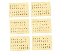 JOINPAYA 6pezzi Adesivi Per Scale Kalimba Stickers Musicali Per Principianti Giallo Facili Da Installare e Rimuovere Per Apprendere La Musica Con Facilità