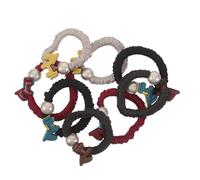 JOINPAYA 8 Elastici per Chioma Kawaii Perline a Forma di Cavallo, Fasce Morbide senza Segni in Nylon, Accessori Colorati per Coda di Cavallo da Donna e Ragazza per Uso Quotidiano e Feste