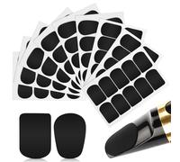 JOINPAYA 94pezzi Cuscinetti Per Sax e Clarinetto Toppe Nera Per Soprano e Tenore Design Adesivo Resistente Square e Ovali Accessorio Per Musicisti Principianti