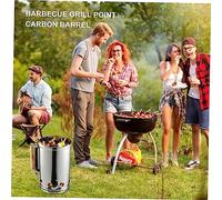 JOINPAYA Accendi Carbonella Barbecue in Inossidabile con in Legno Termoisolante Rapido e per Braciere Esterno e Graticola BBQ