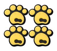 JOINPAYA Adesivi 4 Pezzi per Snowboard in Silicone Giallo Antiscivolo | Stile Cute, Protezione Urti, Uso Outdoor e Funivie, Accessorio Decorativo per Tavola