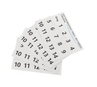 JOINPAYA Adesivi per Scale Handpan 5 Pezzi Bianco Numerico Rimovibili per Percussioni, Etichette Note Batteria per Principianti, Accessori per Esercizi e Apprendimento Tamburo a Lingua