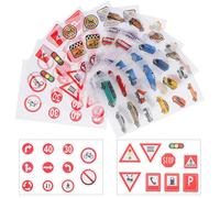 JOINPAYA Adesivi per Segnali Stradali e Veicoli in Carta Washi Set Decorativo Modelli Vari e Colori Vivaci Resistenti allo Sbiadimento per Decorazione Auto Laptop e Ambienti di Gioco