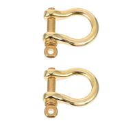 JOINPAYA Anelli a d in Ottone con Grilli a Vite Chiusure a U per Borse e Portachiavi Set 2 Pezzi Resistenti alla Corrosione per Imbracature e Collari per Cani