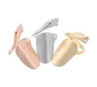 JOINPAYA Anelli per Unghie in Metallo 3 Pezzi, Accessori per Nail Art Facili da Usare, Stile alla Moda per Manicure e Date, Gioielli per Dita Femminili Trendy