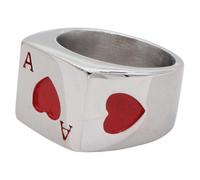 JOINPAYA Anello Da Poker Maschile in Acciaio Titanio Robusto Design Distintivo, Accessorio Per Feste e Club, Taglia Unica, Regalo Per Ragazzi e Uso Quotidiano