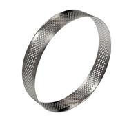 JOINPAYA Anello Microforato Crostata in Acciaio Inox per Quiches e Torte Rotonde, Pratico e Facile da Sformare, per Dessert a Cena in Famiglia o Banchetti