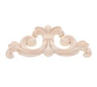 JOINPAYA Applique in Legno Intagliato 4 Pezzi per Mobili, Decorazione Angoli Shabby Chic, Applicazione Fai da Te per Testiere Letto, Porte e Pareti, Legno Massello Non Verniciato, 8x8 Cm