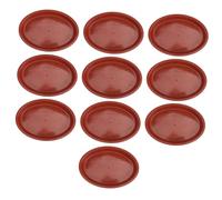 JOINPAYA Basi per Vasi da Giardino e Vassoi per Vasi da Balcone Rossi Set da 10 Pezzi in Plastica Resistente per Interni Ed Esterni Protezione Superfici e Facile Manutenzione