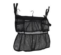 JOINPAYA Borsa in Rete Nera per Scarpe da Trampolino con Design Traspirante e Multi Tasche, con Cinturino Regolabile e Gancio per Uso Quotidiano Fitness e Piscina
