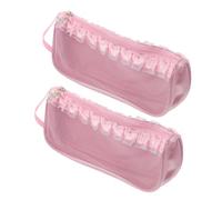 JOINPAYA Borsa per Scarpe da Ballo Rosa con Cerniera Porta Scarpe da Punta Ventilata Organizer Leggero e Resistente per Ballerine per Studio Audizioni e Viaggi Set da 2 Pezzi