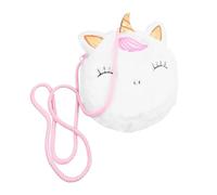 JOINPAYA Borsa Tracolla Unicorno Bianco in Peluche Compatta e Chic per Feste e Appuntamenti, Pratica per Riporre Piccoli Oggetti alla Moda