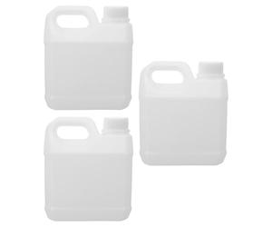 JOINPAYA Bottiglia Campione per Lavoro Sul Campo e Laboratorio 3 Pezzi in Plastica Bianca da 1l con Tappo Ermetico, Contenitore Richiudibile per Olio e Prodotti Chimici