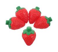 JOINPAYA Bottiglia per Condimenti Mini a Fragola, Mini Dressing Bottle, Set Riutilizzabile Rosso in Pe e Pp, Sigillo Anti-perdita, per Bento e Pasti All'aperto