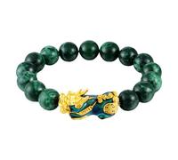 JOINPAYA Bracciale Feng Shui Perline in Agata 10Mm Braccialetto di Perline Buddiste Elastico Accessorio Pietre Preziose Fortunate per Polso Design Resistente e Adatto a Uomo e Donna