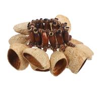 JOINPAYA Bracciale Percussione Etnico Gusci di Noce Naturali, Shaker Leggero e Portatile, Accessorio Artigianale per Yoga e Danza, Strumento Musicale a Mano