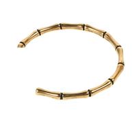 JOINPAYA Bracciale Rigido Aperto in Oro Design Bambù Fatto a Mano, Braccialetto Da Donna Minimalista Lucido, Simbolo Di Pace Per Uso Quotidiano e Occasioni Speciali