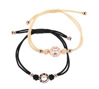 JOINPAYA Bracciali per Coppie Tecnologia Touch Regolabile in Lega e Corda Intrecciata, per Occasioni Speciali e Relazioni a Distanza, Elegante e Confortevole