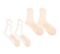JOINPAYA Calzino in Legno per Lavorare a Maglia Cavo Set da 4 Pezzi Modello Traforato e a Cuore Blocco Sottile per Esposizione Calze e Supporto Forma Calzini Fai da Te