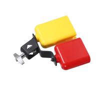 JOINPAYA Campanaccio Bicolore High Low in Plastica Resistente Jam Block e Campana Doppia Sambago per Percussioni Latine Strumento Orff per Banda Scolastica Musicali