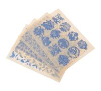 JOINPAYA Carta da Trasferimento per Ceramica ad Alta Temperatura Decalcomanie per Smalto e Argilla Set 4 Fogli per Decorazioni Artigianali su Terracotta