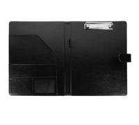 JOINPAYA Cartella Portadocumenti Piatta A4 in PU Nera Multiuso per Ufficio Scomparti per Biglietti da Visita e Penne Raccoglitore Portfolio Aziendale per Conferenze e Colloqui