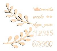 JOINPAYA Cartelli Per Tappe Fondamentali in Legno Per Ragazza Biglietti Per Crescita Mensile Decorazioni Per Shower Accessori Per Foto Commemorative Per Registrare i Momenti Speciali Del Pr