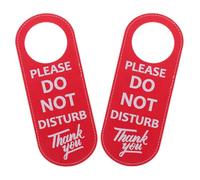 JOINPAYA Cartello Non Disturbare Bifacciale in PU Rosso Set 2 Pezzi Etichetta da Appendere alla Porta per Hotel Ufficio e Casa Resistente e Riciclabile Design Professionale per
