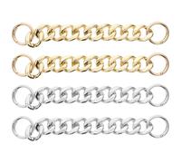 JOINPAYA Catene per Scarpe Foro 4 Pezzi in Acrilico Dorato e Argento Decorazioni per Scarpe Bucate Fai da Te Ornamenti per Sandali da Bambina da Giardino Accessori per Feste e Uso