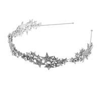 JOINPAYA Cerchietto a Stella Decorato Regolabile Copricapo da Sposa Glitterato Argento Corona per Chioma da Damigella e Matrimonio Gioiello Frontale Elegante per Eventi Formali