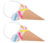 JOINPAYA Cerchietto per Chioma Costume da Gelato 2 Pezzi Accessorio per Feste di Compleanno e Halloween Fascia Morbida a Forma di Cono Gelato per Eventi Cosplay e Feste a Tema Dessert