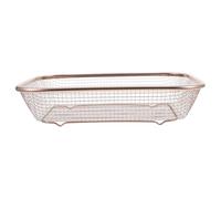 JOINPAYA Cestello Scolapiatti in Acciaio Inossidabile Gocciolatoio Rettangolare Medio per Lavello Cucina Scolapasta Metallico per Frutta e Verdura Design con Bordi Lisci Resistente e