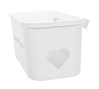 JOINPAYA Cesto Porta Pannolini da Appendere per Culla, Box Portaoggetti da Comodino 3 in 1 con Coperchio, Bianco, Pp, 26x16,8x12,5cm, per Cameretta e Fasciatoio
