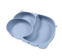 JOINPAYA Ciotola Silicone Per Ventosa Ciotola Divisa Forma Di Mucca Per Alimenti Piatto Scomparti Per Svezzamento Facile Da Trasportare e Stabile