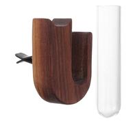 JOINPAYA Clip per Bocchetta Aria Auto a Forma di Gatto in Legno Nero Vaso Idroponico Decorativo per Interni Auto da Donna e Ragazze Decorazioni Estetiche Fresche e Carine