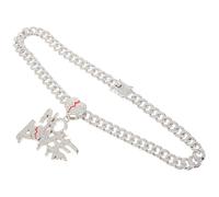 JOINPAYA Collana Ciondolo a Lettere Strass, Catena della Clavicola 50 Cm in Metallo Resistente, Decorazione del Collo Hip Hop per Donna e Ragazza, Gioielli per Compleanni e Festa D'amore