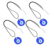 JOINPAYA Collana Girocollo Ciondolo Malocchio Blu in Vetro Resistente Set da 4 Pezzi Unisex Gioielli Protettivi Contro Malocchio per Uso Quotidiano e Occasioni Speciali