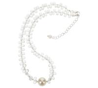 JOINPAYA Collana Girocollo in Cristallo Trasparente da Donna Perline di Pietra Impilate Bigiotteria Elegante per Sposa Collana Semplice a Fili Gioielli alla Moda per Uso Quotidiano e