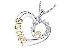 JOINPAYA Collana Semplice da Donna Ciondolo a Forma di Cuore Lega Durevole Elegante Choker per Clavicola Gioiello Creativo per Ragazze e Sorelle