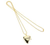 JOINPAYA Collana Vintage Medaglione a Forma di Cuore in Quarzo e Lega Oro, Collana Orologio da Tasca Decorativo per Bambine e Ragazze, Design Versatile e Raffinato