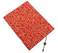 JOINPAYA Copertina del Libro in Stoffa Riutilizzabile Rossa Decorazione Floreale, Resistente e Ecologica per Quaderni e Libri, per Viaggio in Autobus o Parco