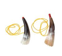 JOINPAYA Corno Giocattolo a Forma Di Tromba e Corno Di Bue in Plastica Per Ragazzo Ragazza, Suono Nitido e Breve Riverbero, Cordino Trasportabile Per Feste Sportive e Tifo, Set Da 2 Pezzi