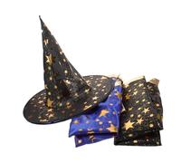 JOINPAYA Costume da per Mantello Stelle Cinque Punte Blu e Nero Leggero e Traspirante per Halloween e Feste Tema Cosplay