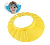 JOINPAYA Cuffia da Bagno Regolabile per Bambini in Schiuma Eva Ultra Leggera e Resistente al Calore Bottoni a Pressione in Plastica Giallo per Doccia e Shampoo