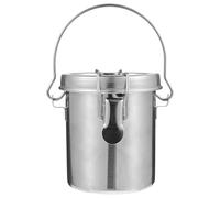 JOINPAYA Detergente per Pennelli in Acciaio Inox Coperchio Lavapenne Compatto e Portatile per Acrilico e Acquerello Bacinella Doppio Strato per Pulizia Facile a Casa e in Classe