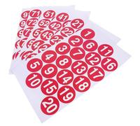 JOINPAYA Etichette Taglia Rotonde Impermeabili 5 CM Set 1-100 Adesivi Taglia Abbigliamento Autoadesivi Numerici Multiuso per Casa Scuola Ufficio