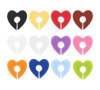 JOINPAYA Etichette Vino Marcatori per Bicchieri senza Stelo in Silicone 12 Pezzi Riutilizzabili a Forma di Cuore Resistenti al Calore per Feste e Eventi Sociali