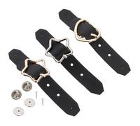 JOINPAYA Fibbia per Gonna Plissettata in PU e Metallo Set 3 Pezzi Fibbia Laterale Regolabile Decorazione Rimovibile per Cintura e Colletto Accessorio Fai-da-Te per Abbigliamento